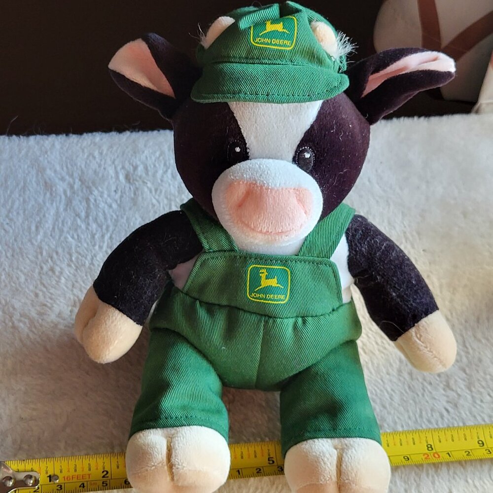 Enesco Green and Black Cow Plush Toy